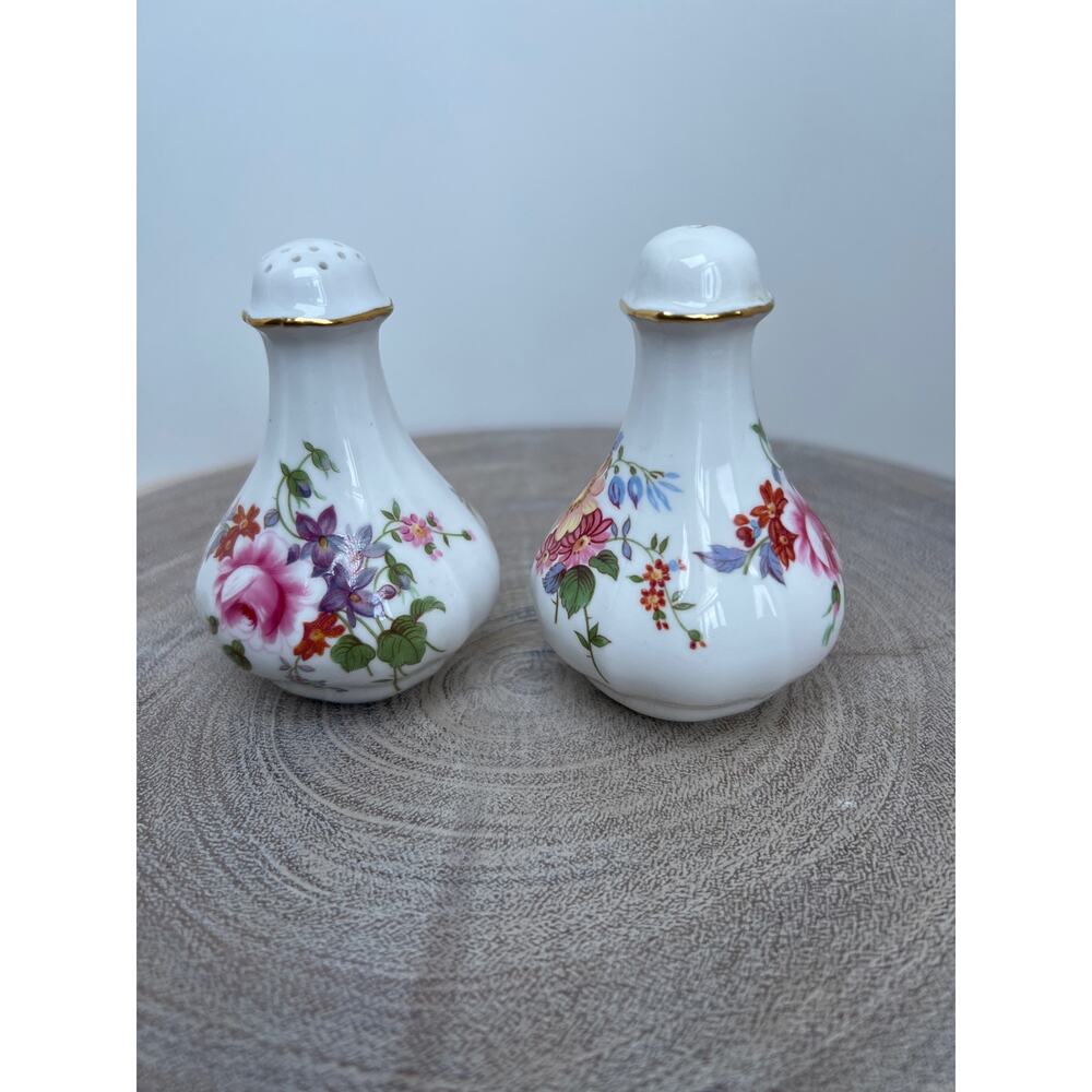 Posies Salt Pepper Shakers Royal Crown Derby Salt And Pepper Shakers Bone China